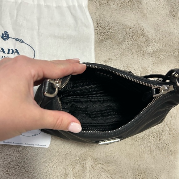PRADA Re-Edition 2005 Nylon Black Crossbody Bag - Picture 10 of 12